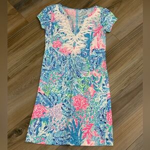 Lilly Pulitzer Blue and Pink Floral Dress
